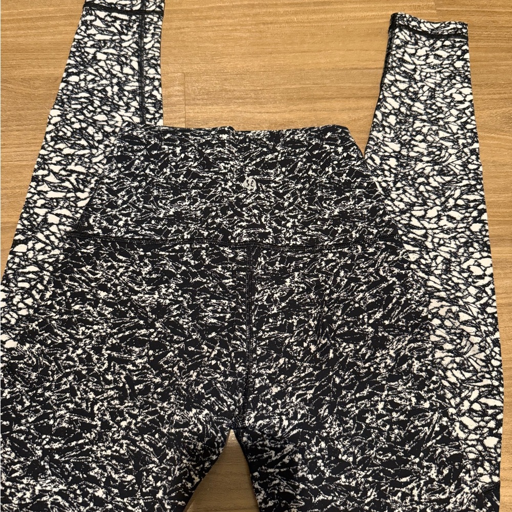 lululemon athletica Black and White Patterned Leggings